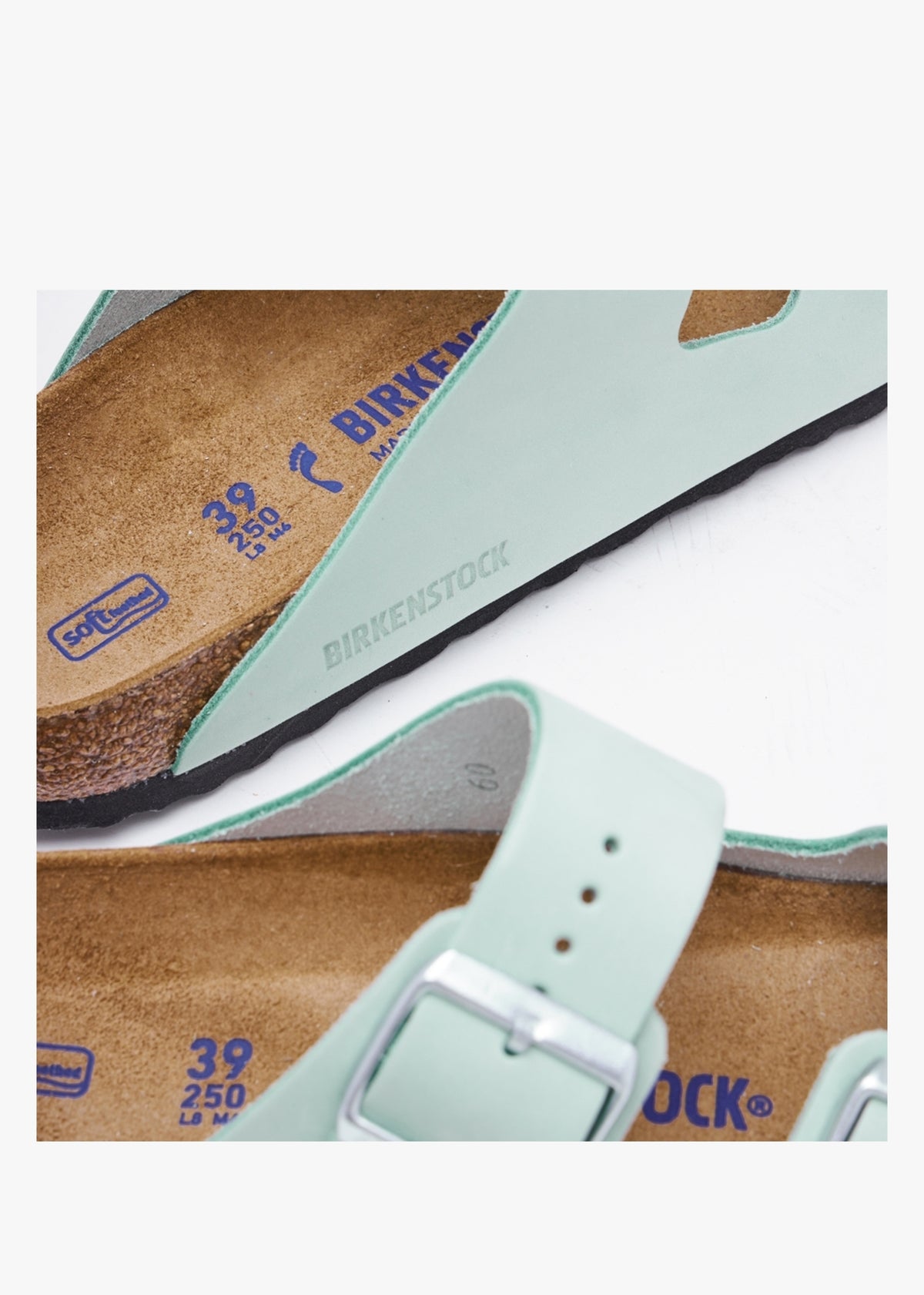 Arizona Soft Footbed Matcha Leather Two Bar Mules