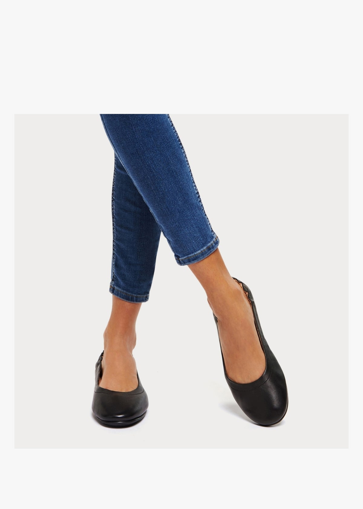 Allegro Black Soft Leather Ballet Pumps