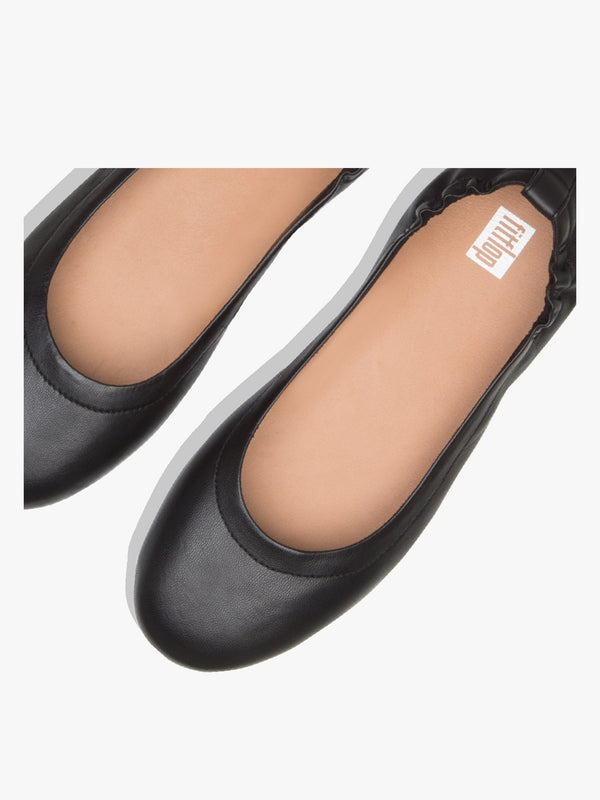 Allegro Black Soft Leather Ballet Pumps