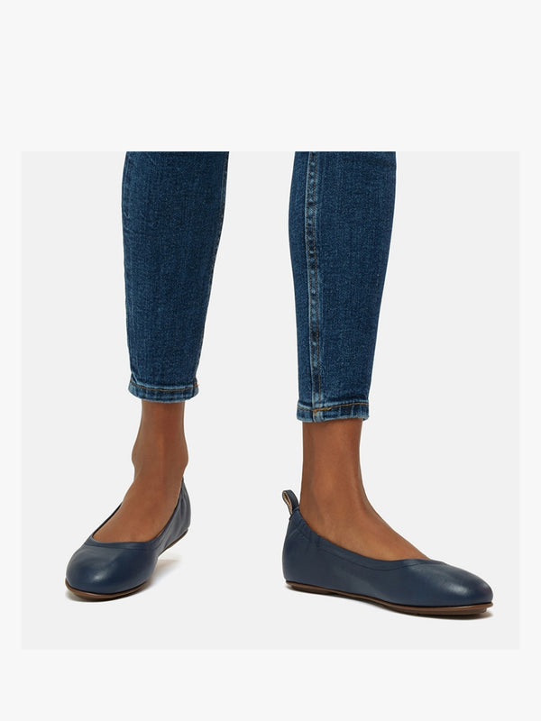 Allegro Midnight Navy Soft Leather Ballet Pumps