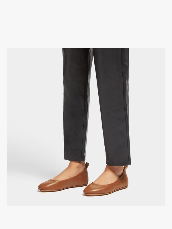 Allegro Light Tan Soft Leather Ballet Pumps