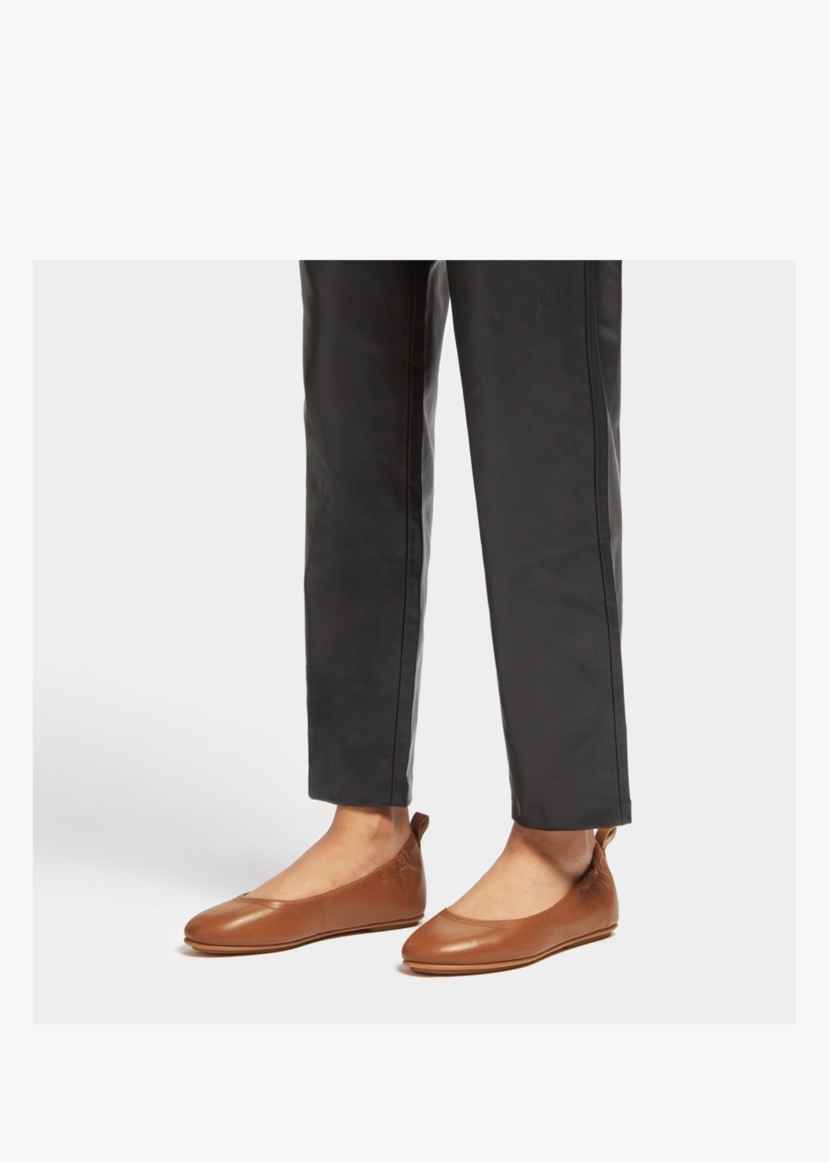 Allegro Light Tan Soft Leather Ballet Pumps