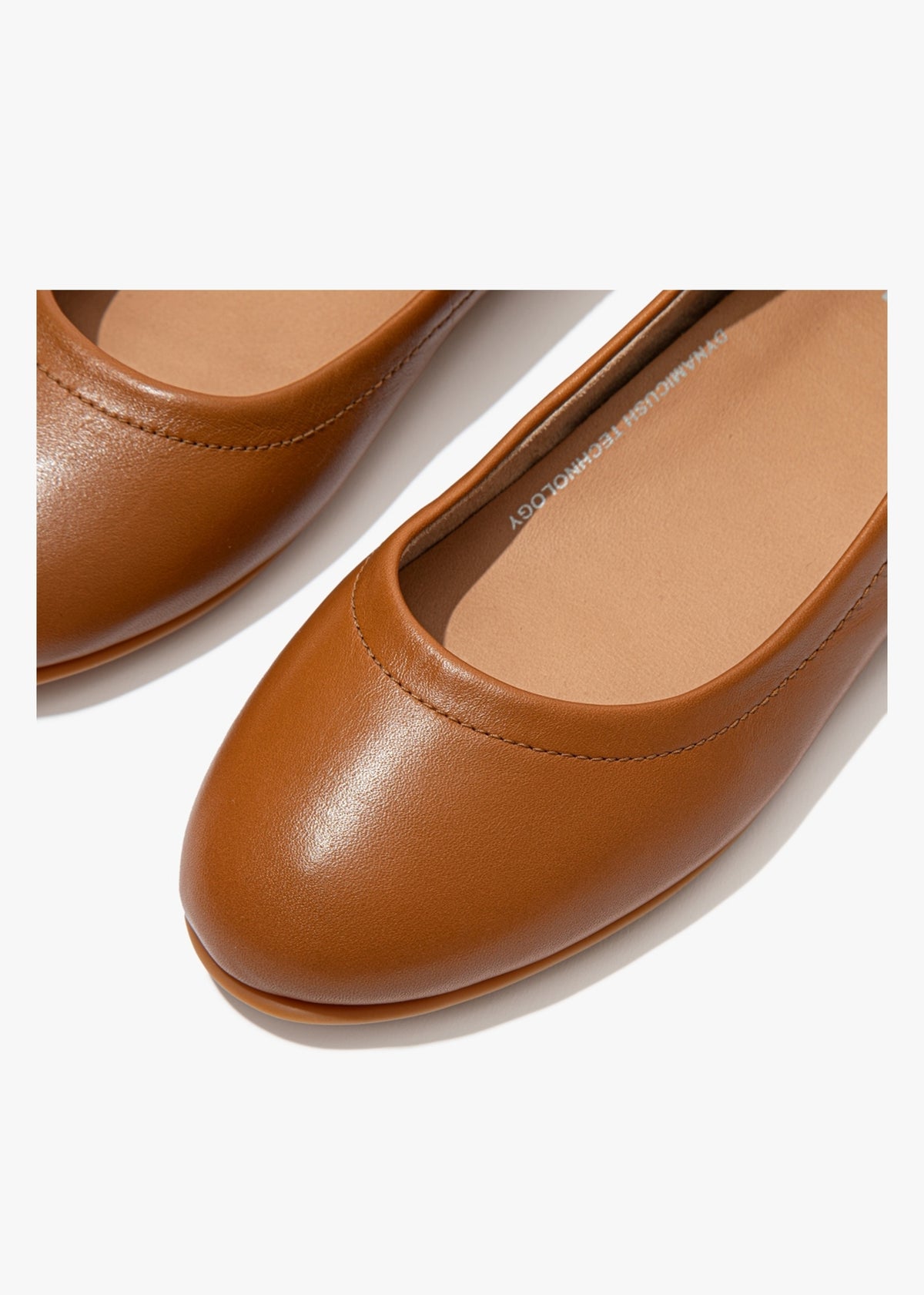 Allegro Light Tan Soft Leather Ballet Pumps