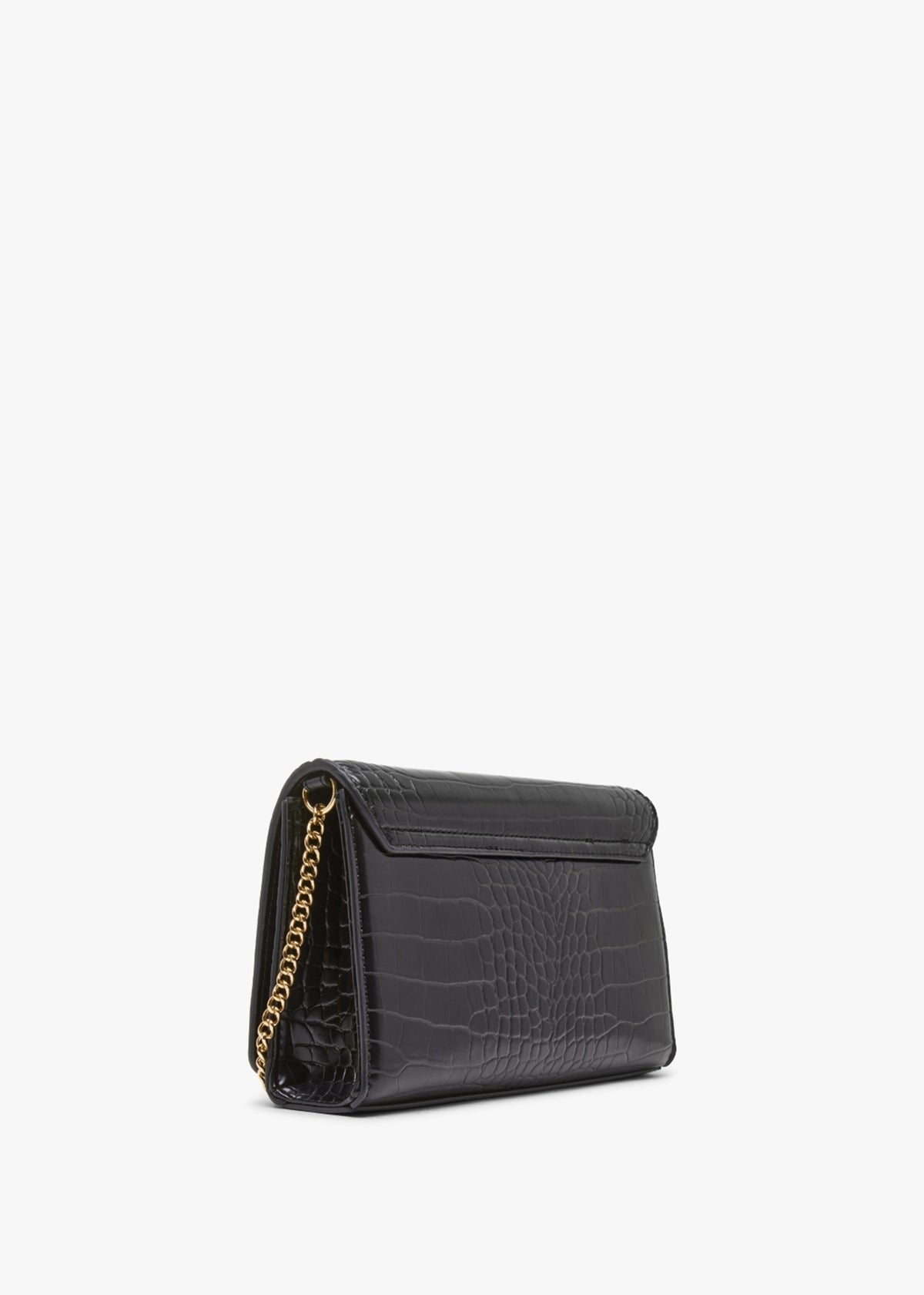 Croc Black Heart Shoulder Bag