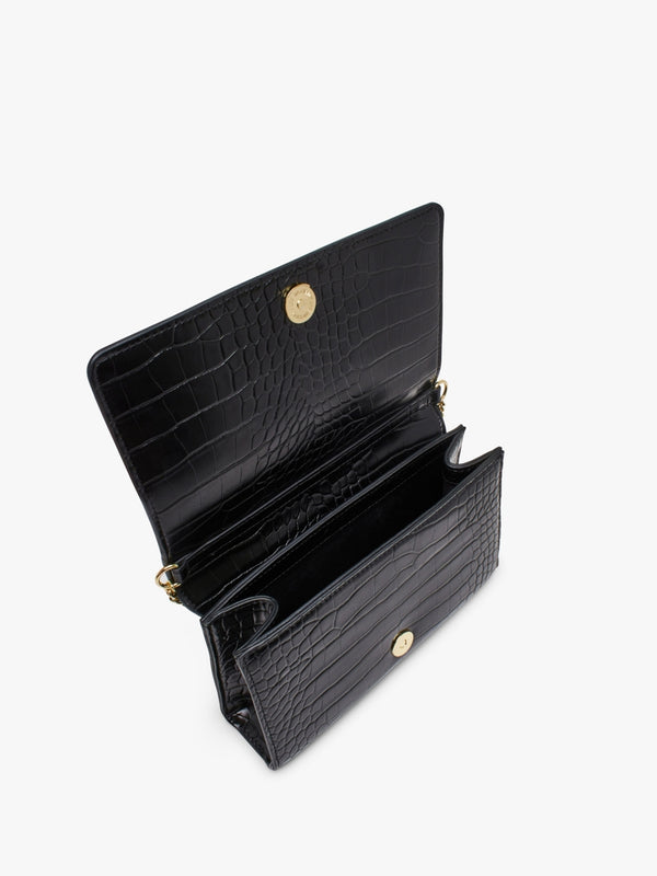 Croc Black Heart Shoulder Bag