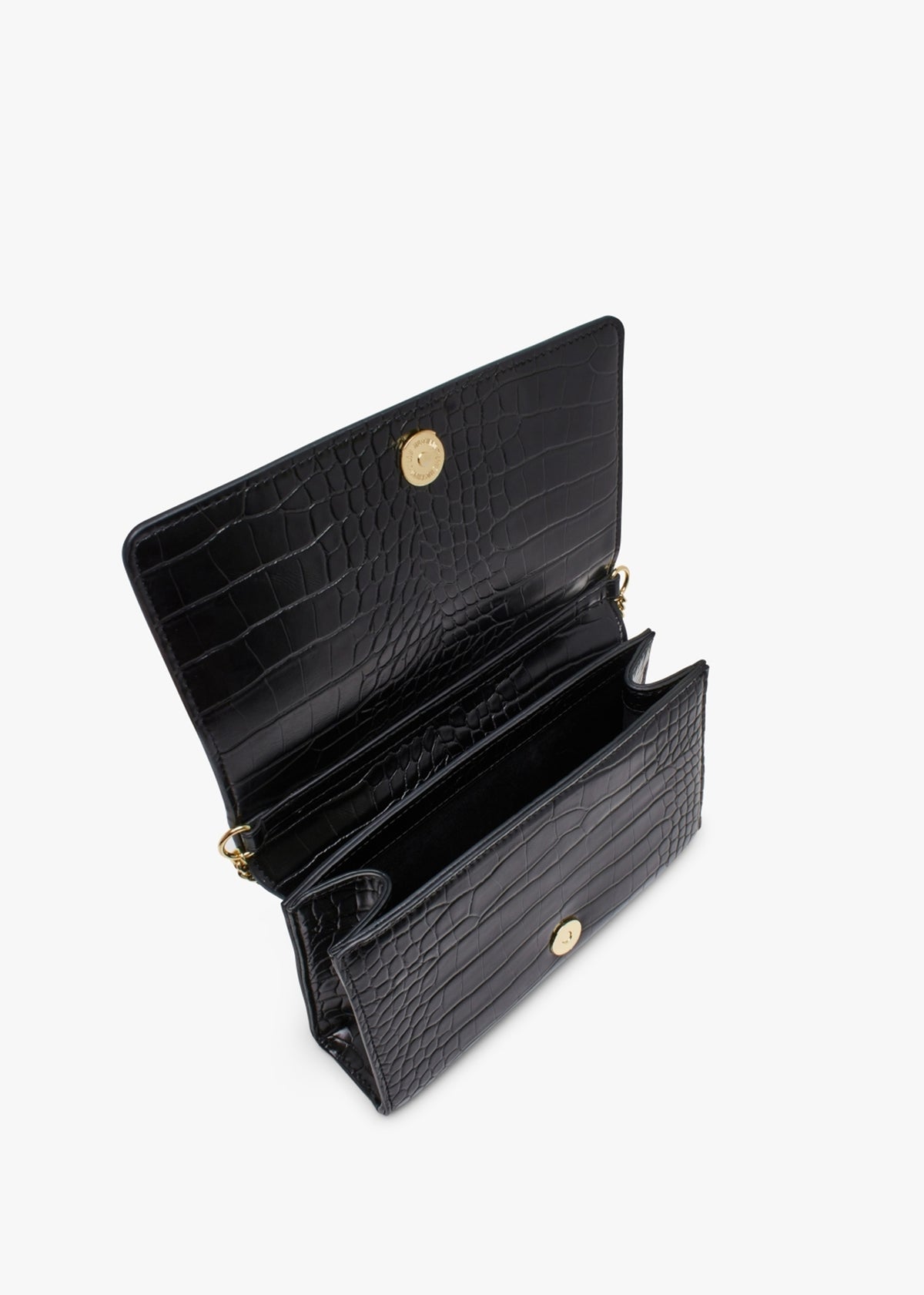 Croc Black Heart Shoulder Bag