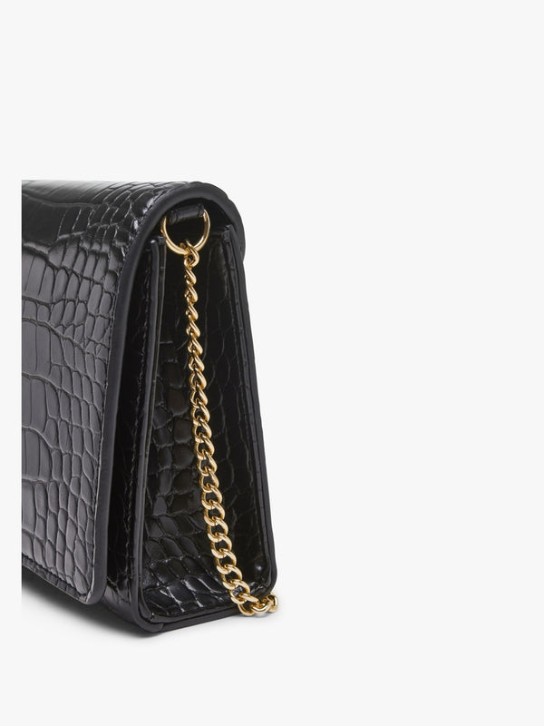 Croc Black Heart Shoulder Bag
