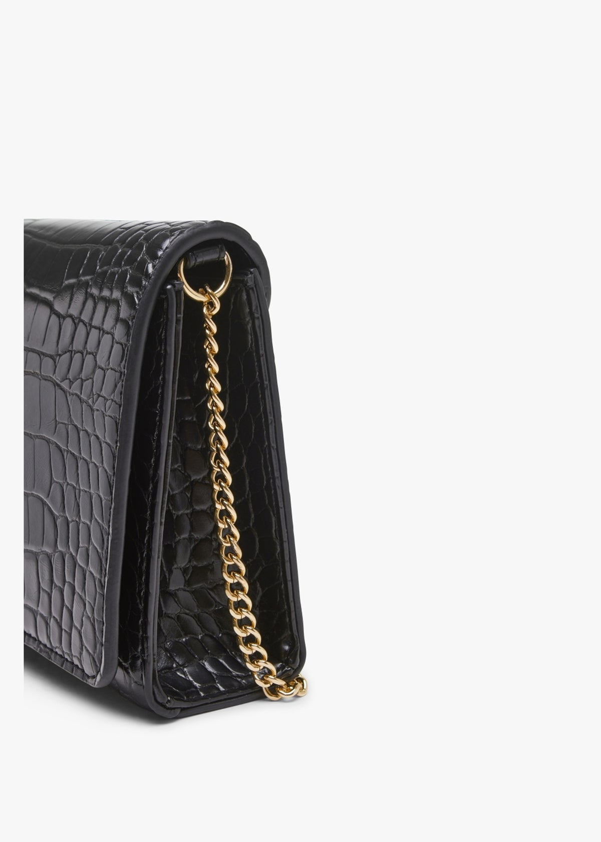 Croc Black Heart Shoulder Bag