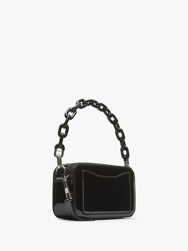 The Snapshot Black Patent Leather Camera Bag