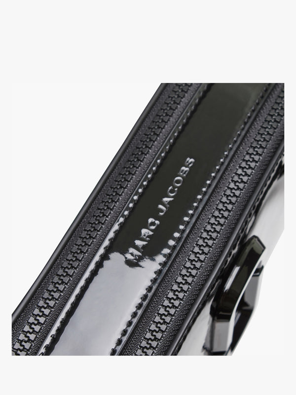 The Snapshot Black Patent Leather Camera Bag
