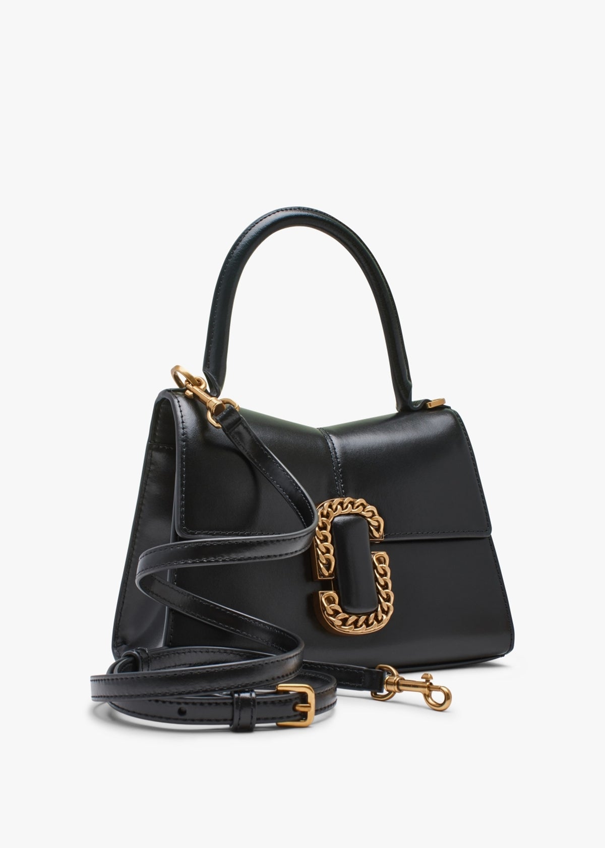 The ST. Marc Top Handle Black Leather Bag