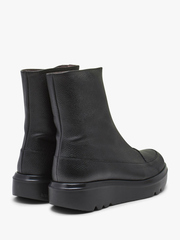 Black Leather Ankle Boots