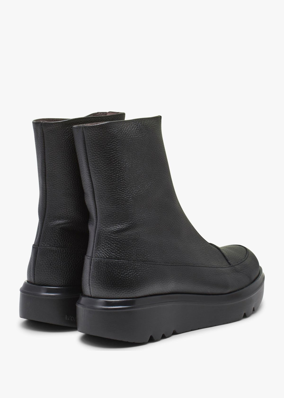 Black Leather Ankle Boots
