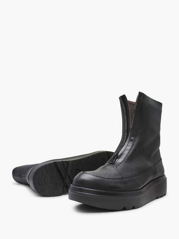 Black Leather Ankle Boots