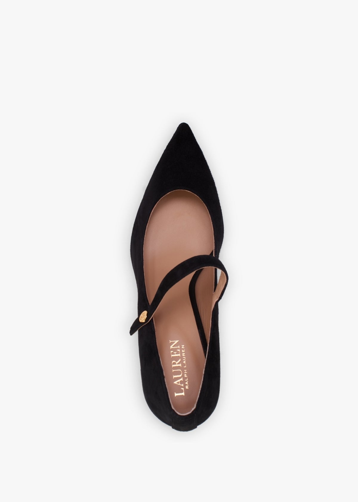 Lanette Black Suede Mar Jane Heeled Pumps