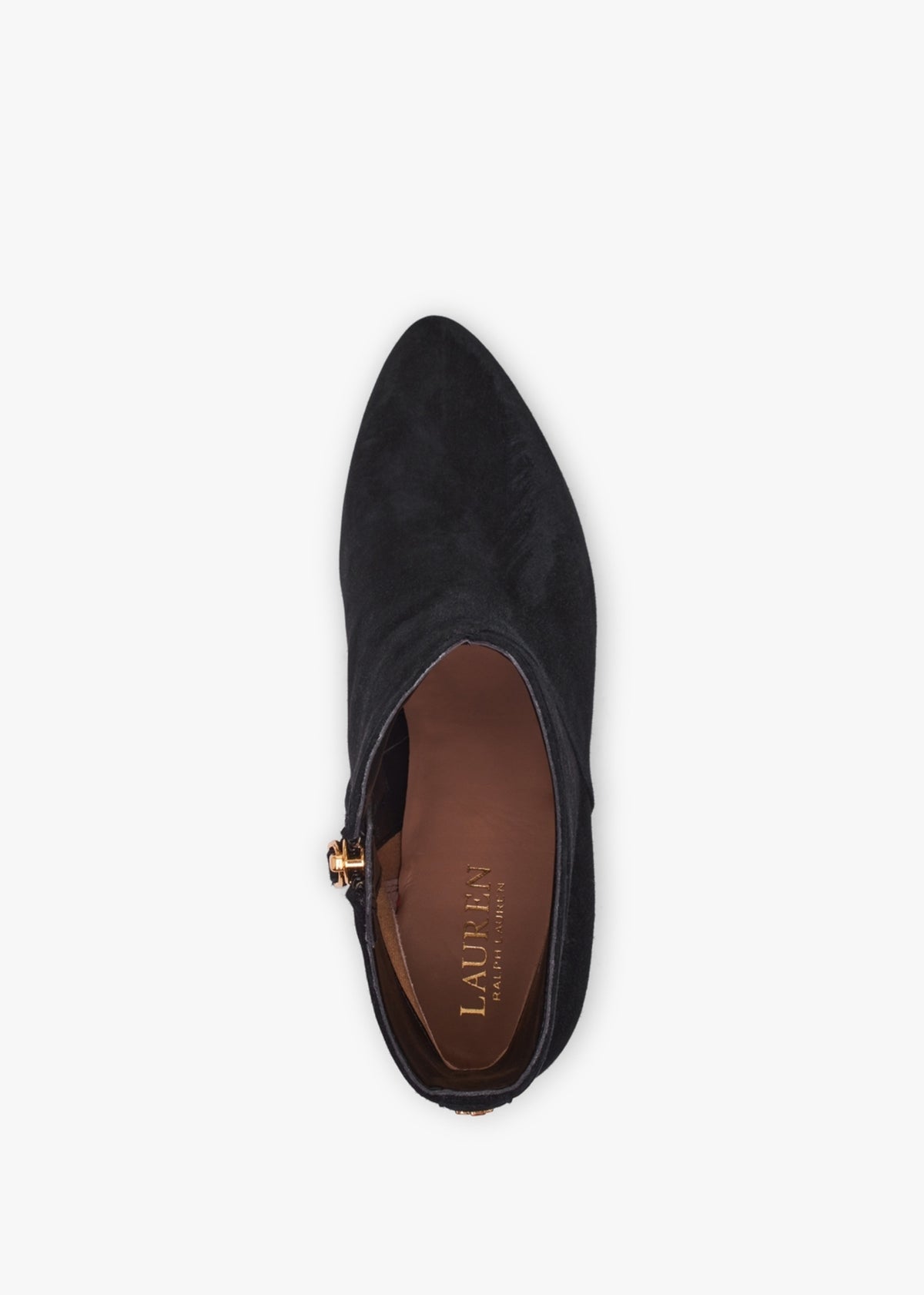 Isabelle Black Suede Heeled Ankle Boots