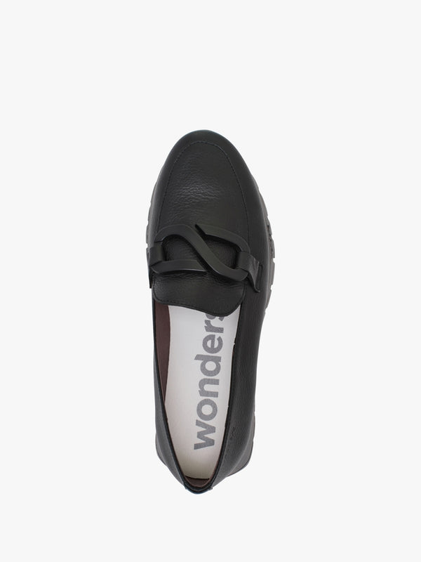 Wild Black Leather Loafers