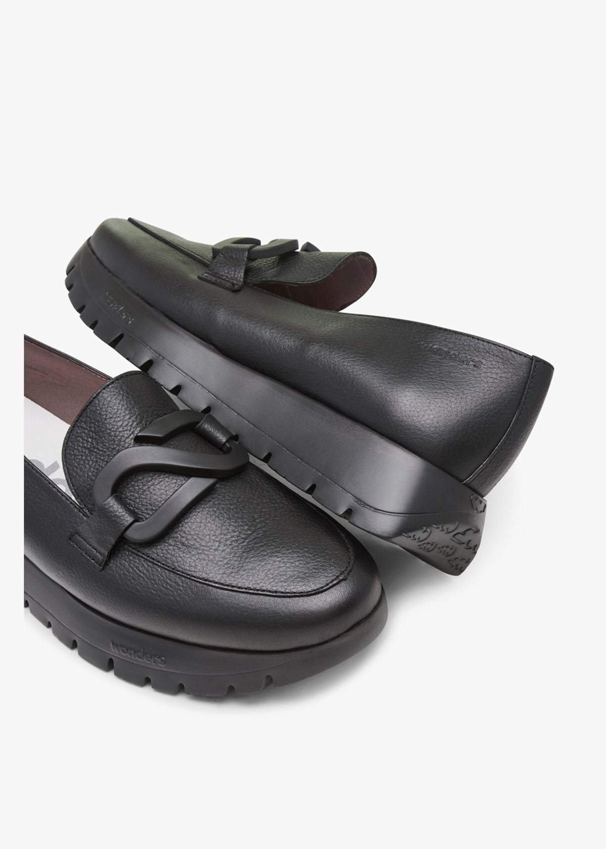 Wild Black Leather Loafers