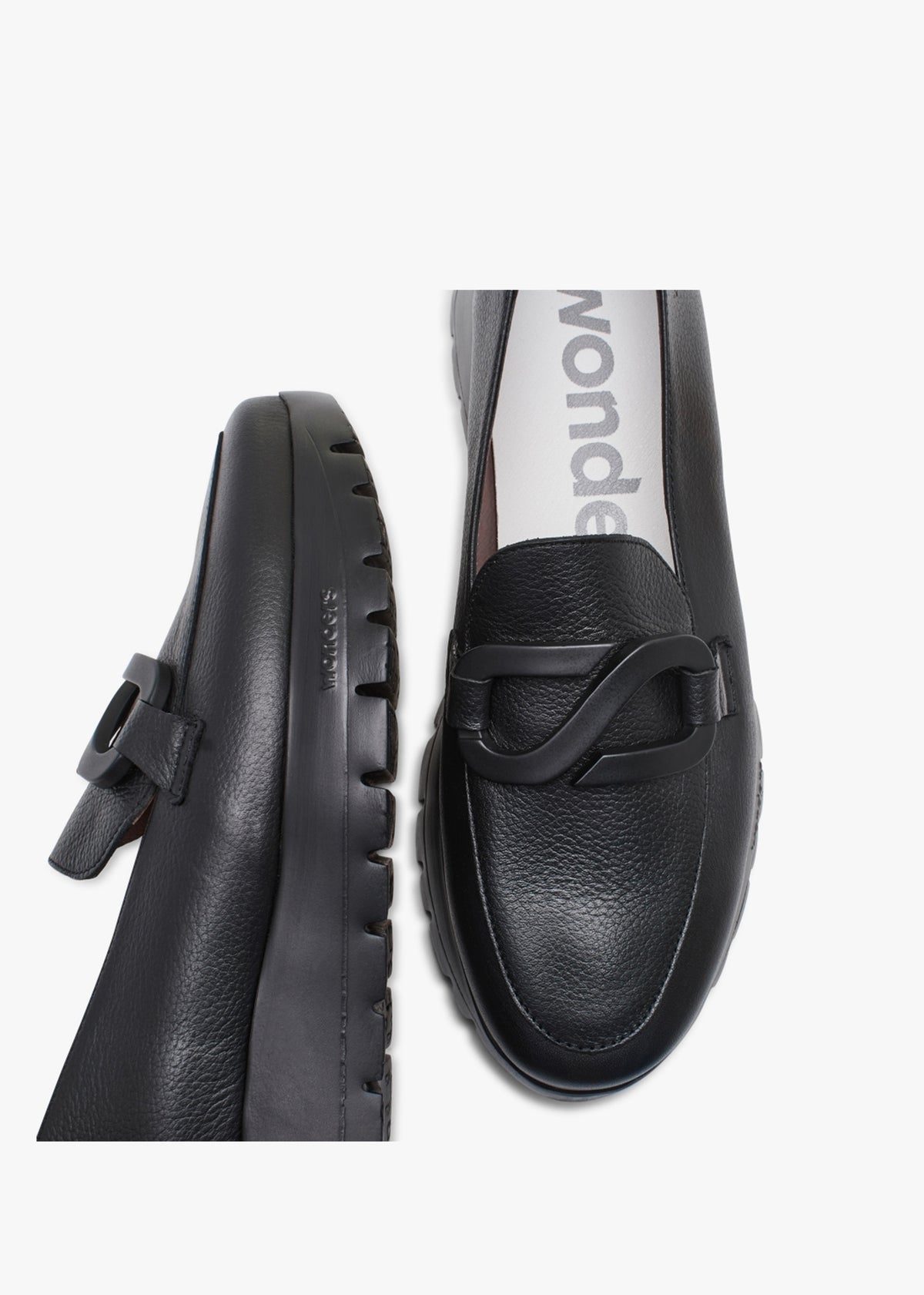 Wild Black Leather Loafers