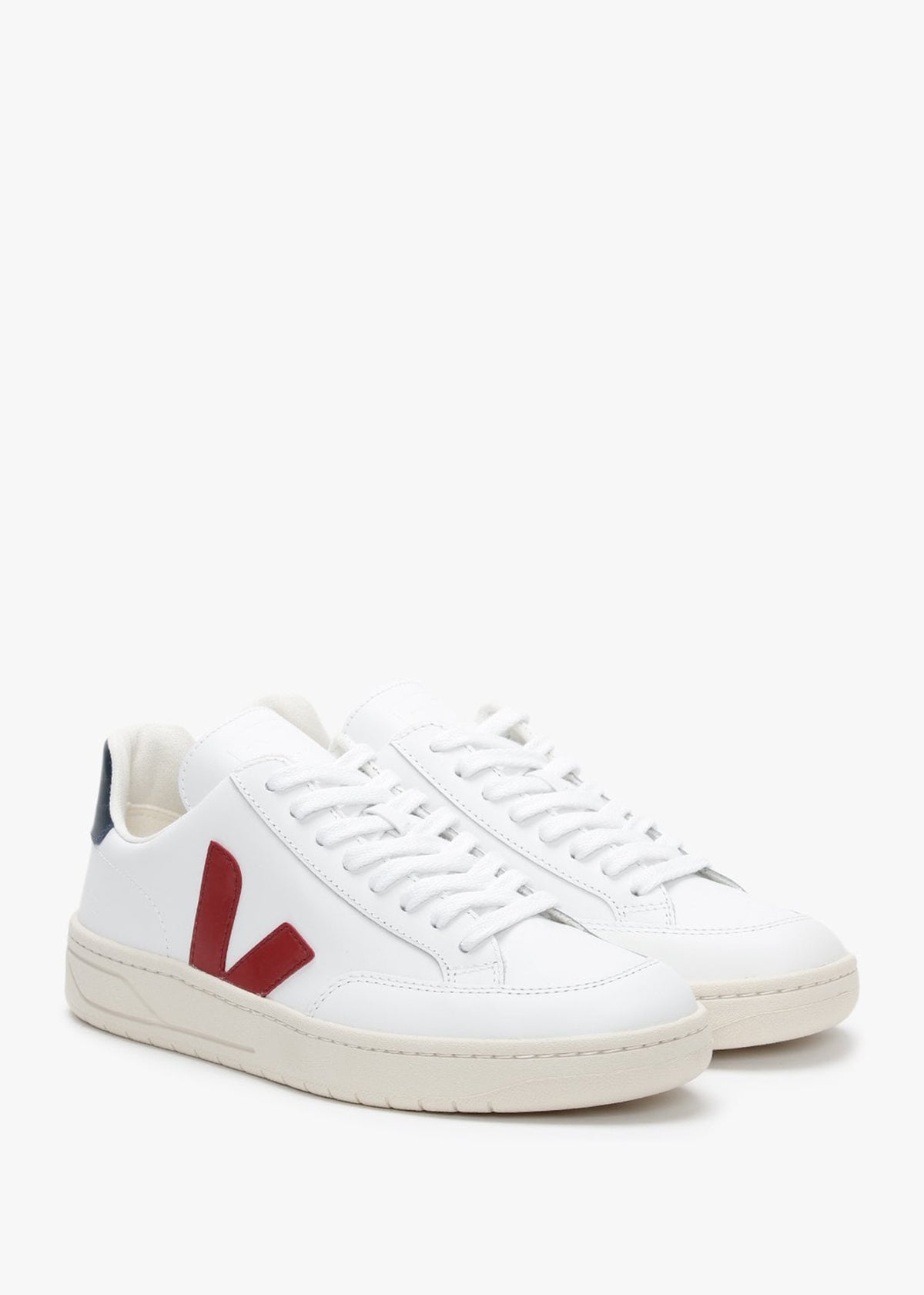 V-12 Leather Extra White Marsala Nautico Trainers