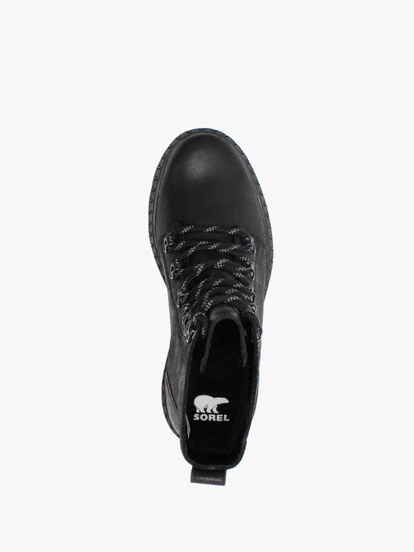 Lennox Lace Black Leather Ankle Boots