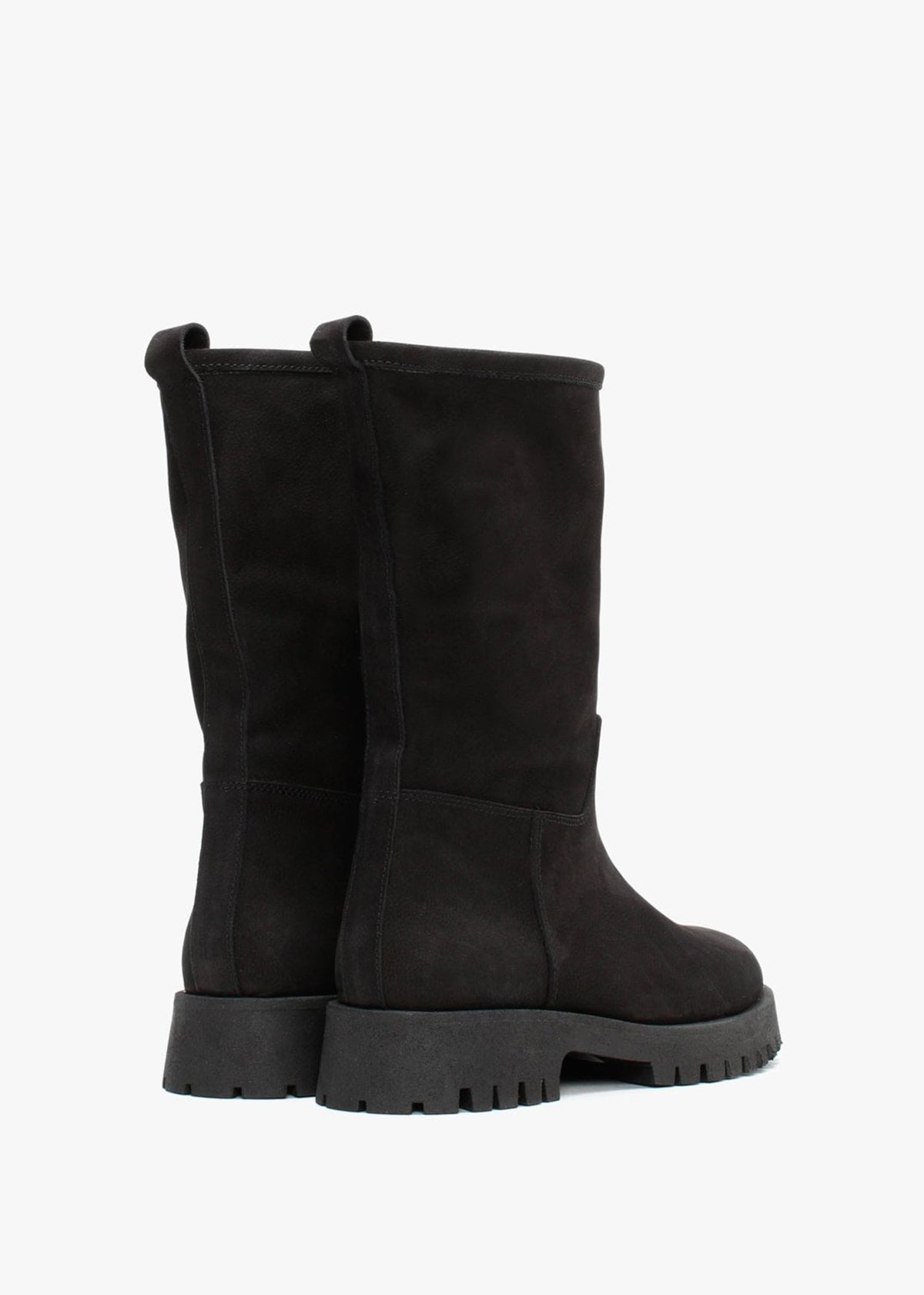 Izmae Black Tumbled Leather Rigger Boots