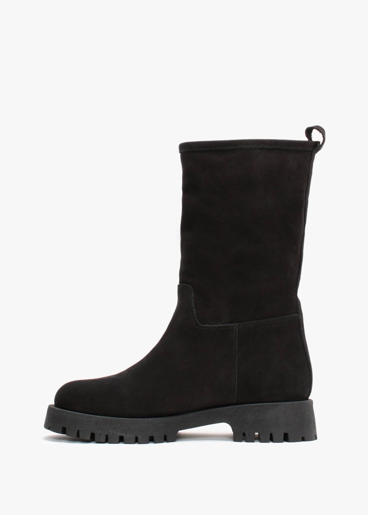 Izmae Black Tumbled Leather Rigger Boots