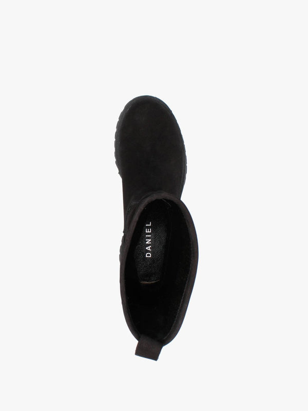 Izmae Black Tumbled Leather Rigger Boots