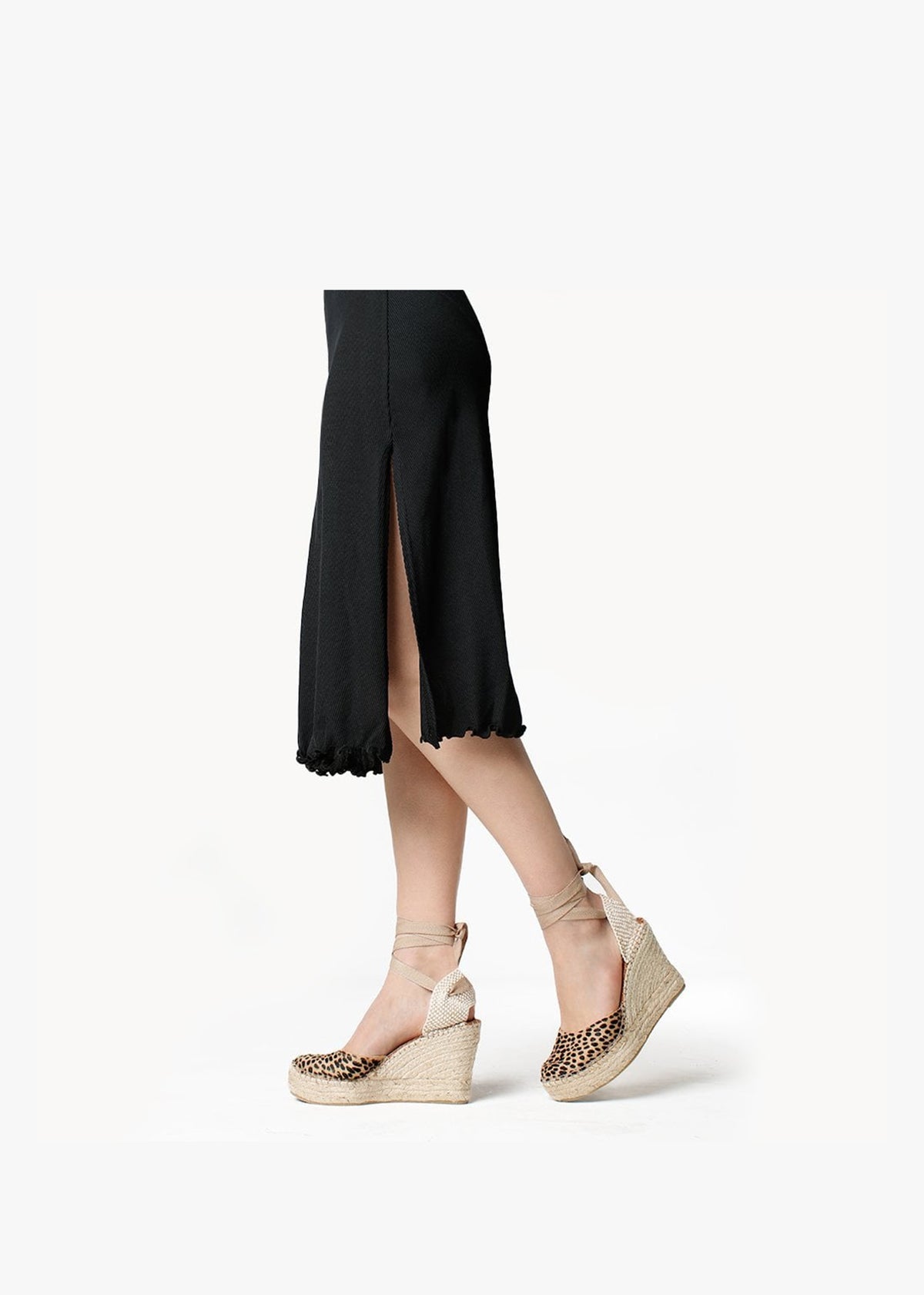 Marken Cheetah Calf Hair Wedge Espadrilles