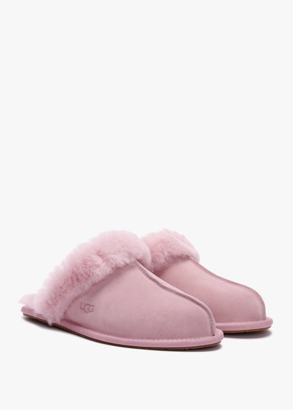 Women's Scuffette II Pink Crystal Suede Shearling Slippers