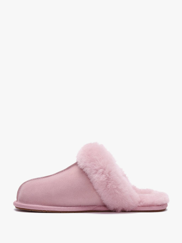 Women's Scuffette II Pink Crystal Suede Shearling Slippers