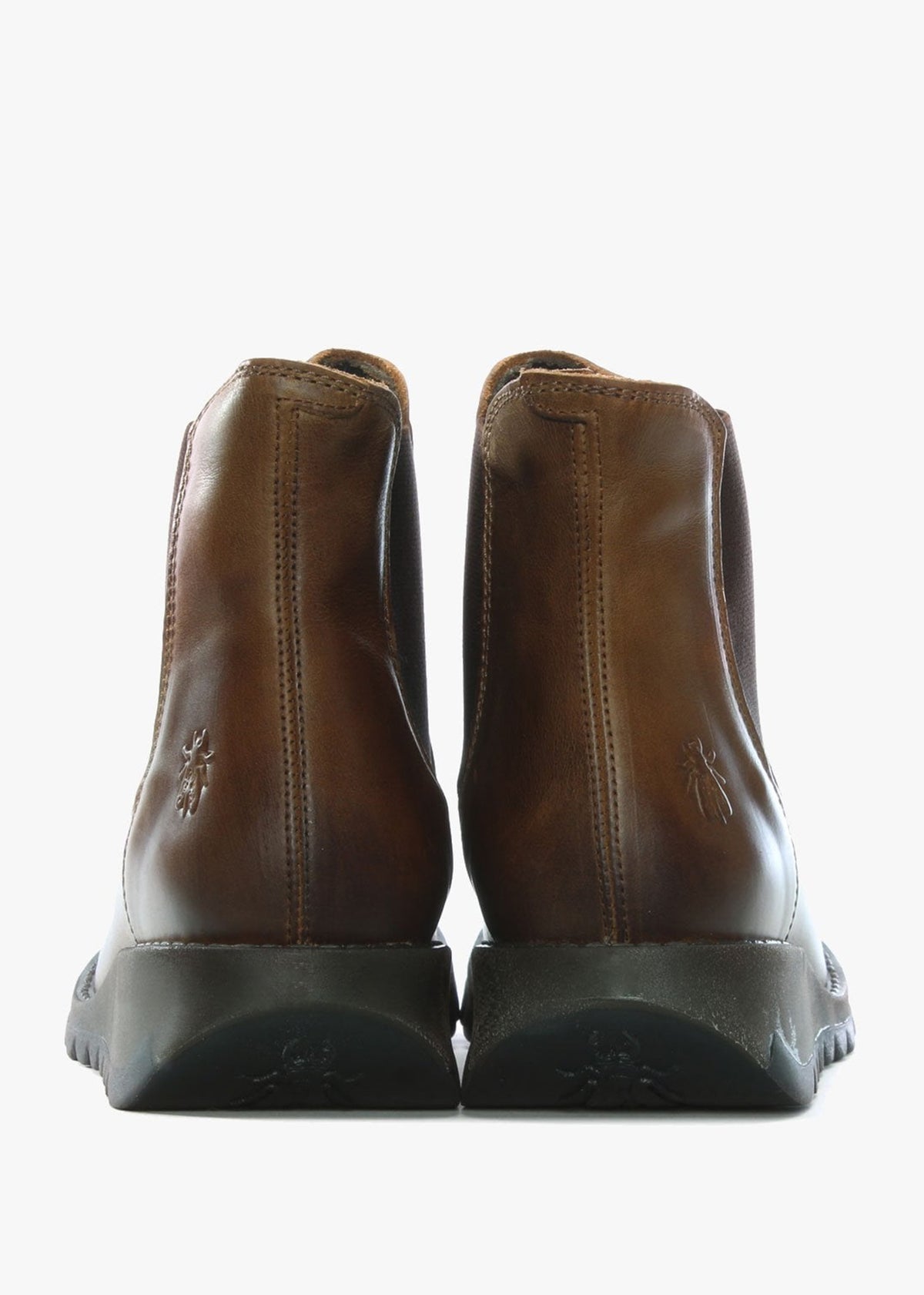 Salv Camel Leather Wedge Chelsea Boots