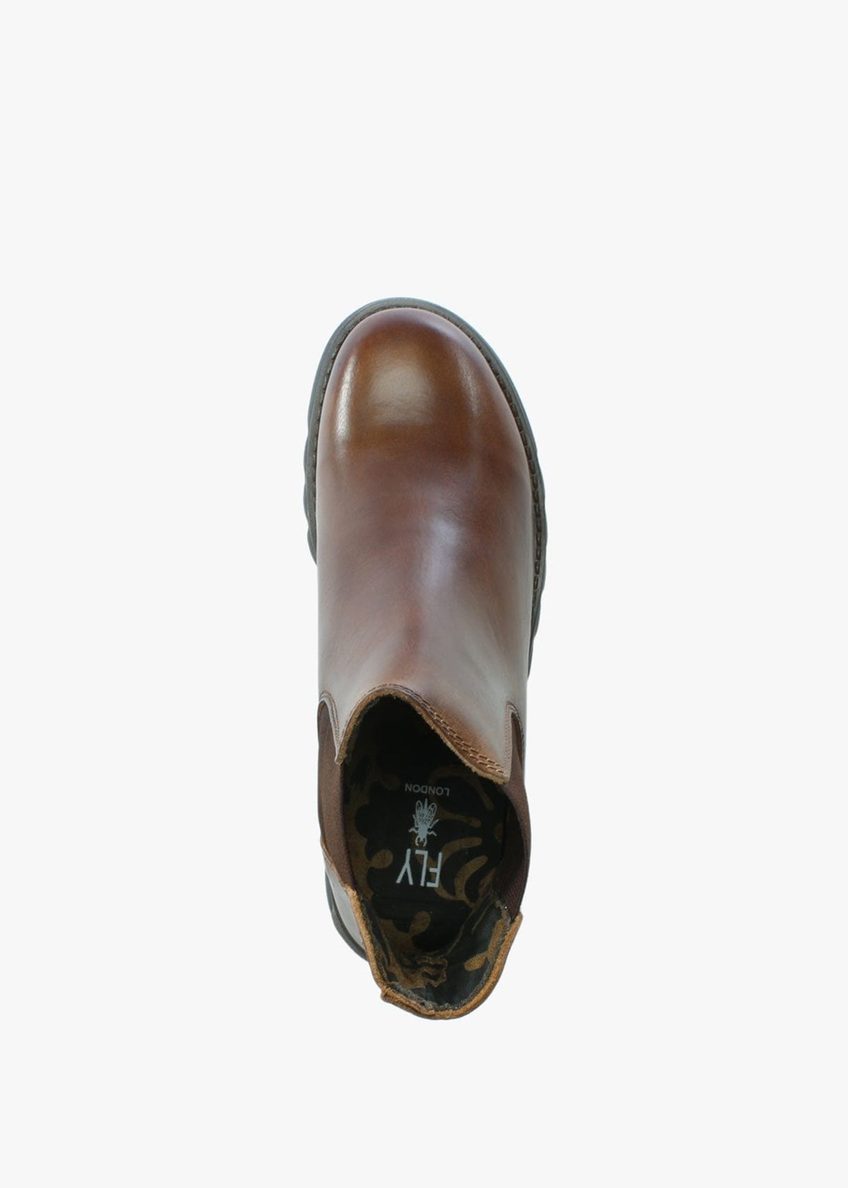 Salv Camel Leather Wedge Chelsea Boots