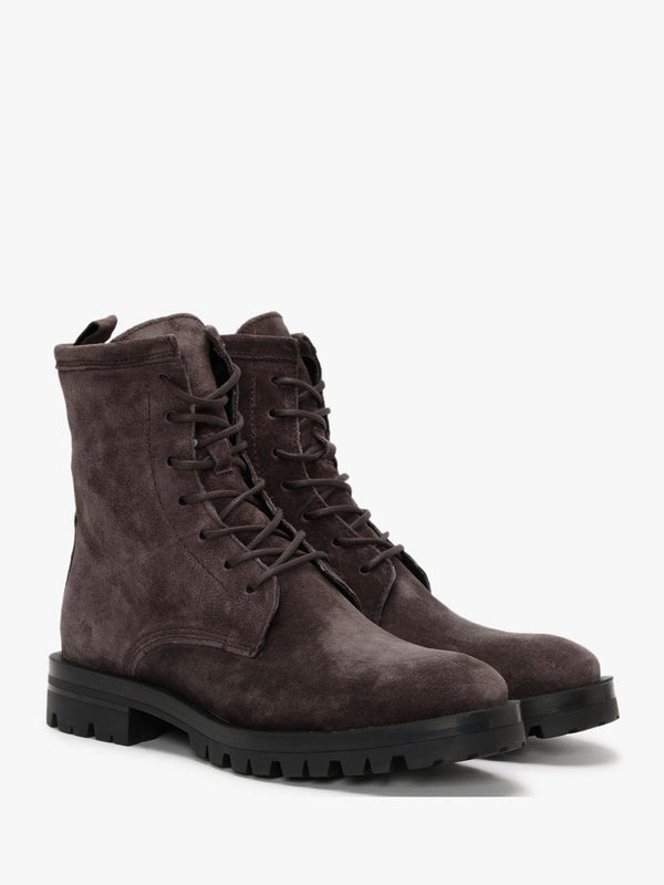 Parsley Brown Suede Lace Up Ankle Boots