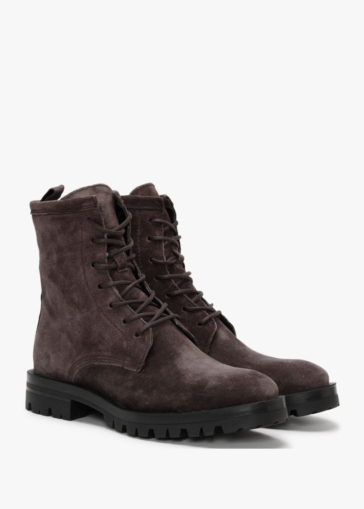 Parsley Brown Suede Lace Up Ankle Boots