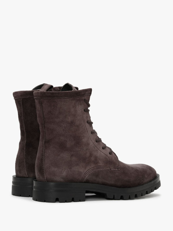 Parsley Brown Suede Lace Up Ankle Boots