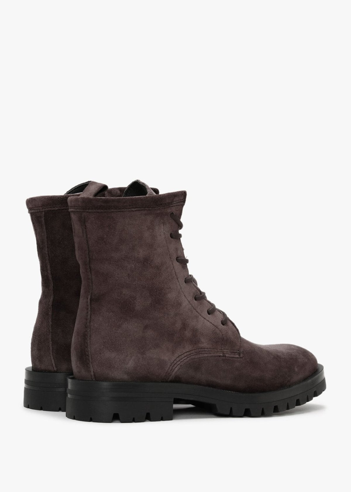 Parsley Brown Suede Lace Up Ankle Boots