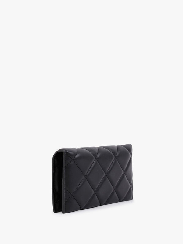 Womens Ada Black Quilted Wallet In Black