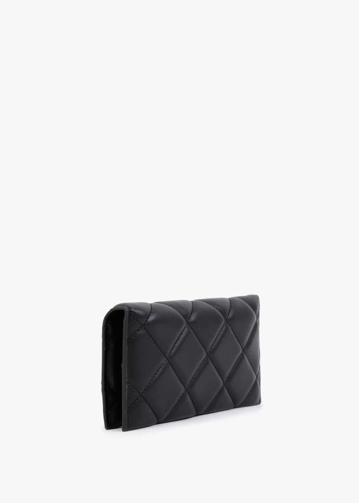 Womens Ada Black Quilted Wallet In Black