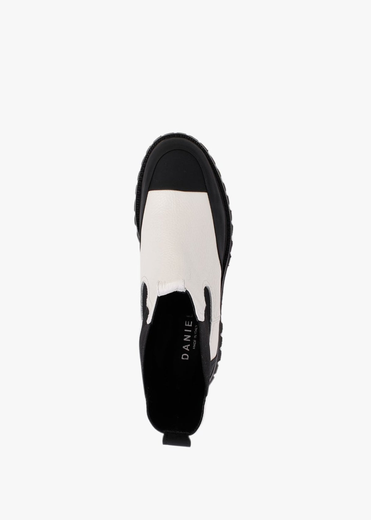 Nellie White Leather Toe Cap Chelsea Boots