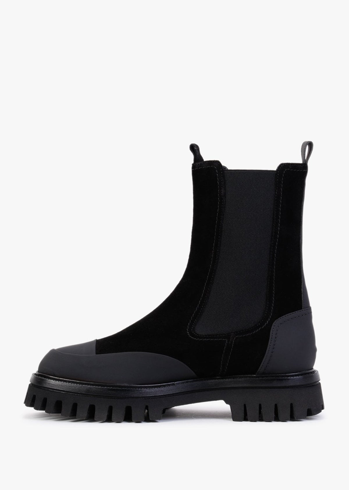 Nellie Black Suede Toe Cap Chelsea Boots