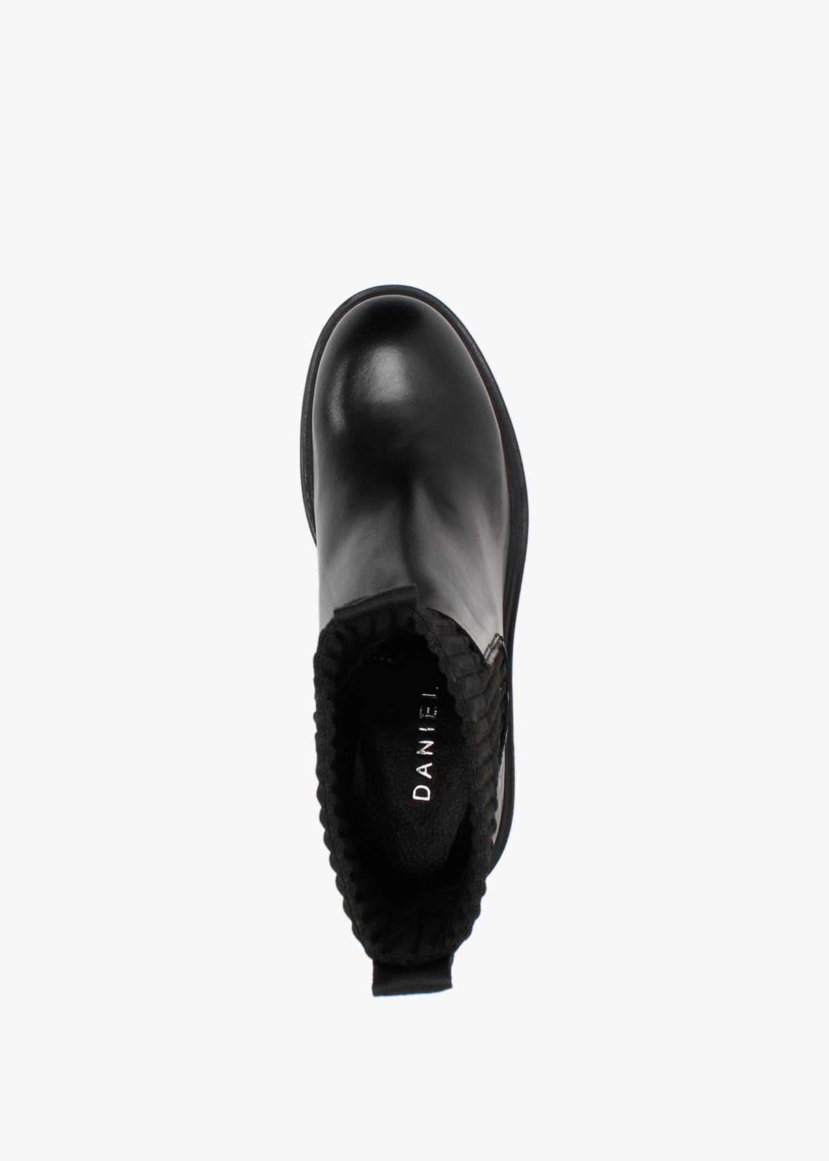Ibby Black Leather Block Heel Chelsea Boots
