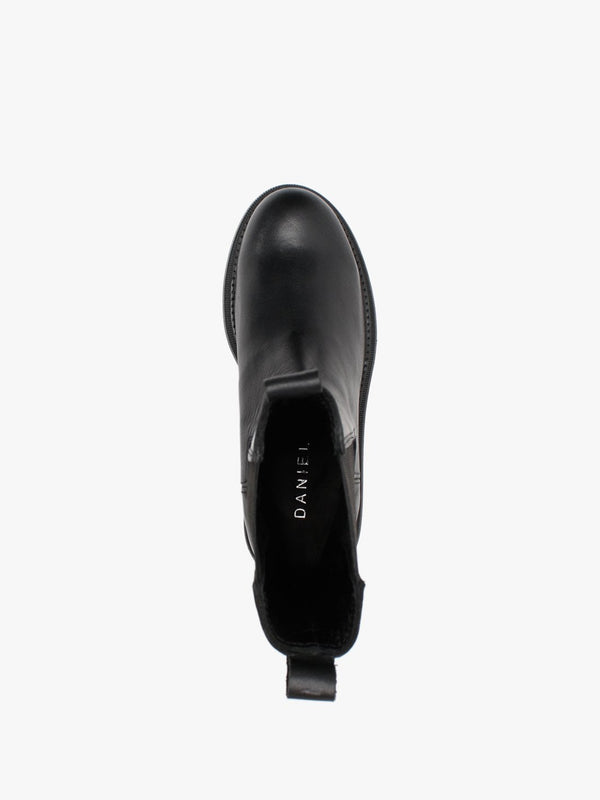 Ivanka Black Leather Tall Chelsea Boots