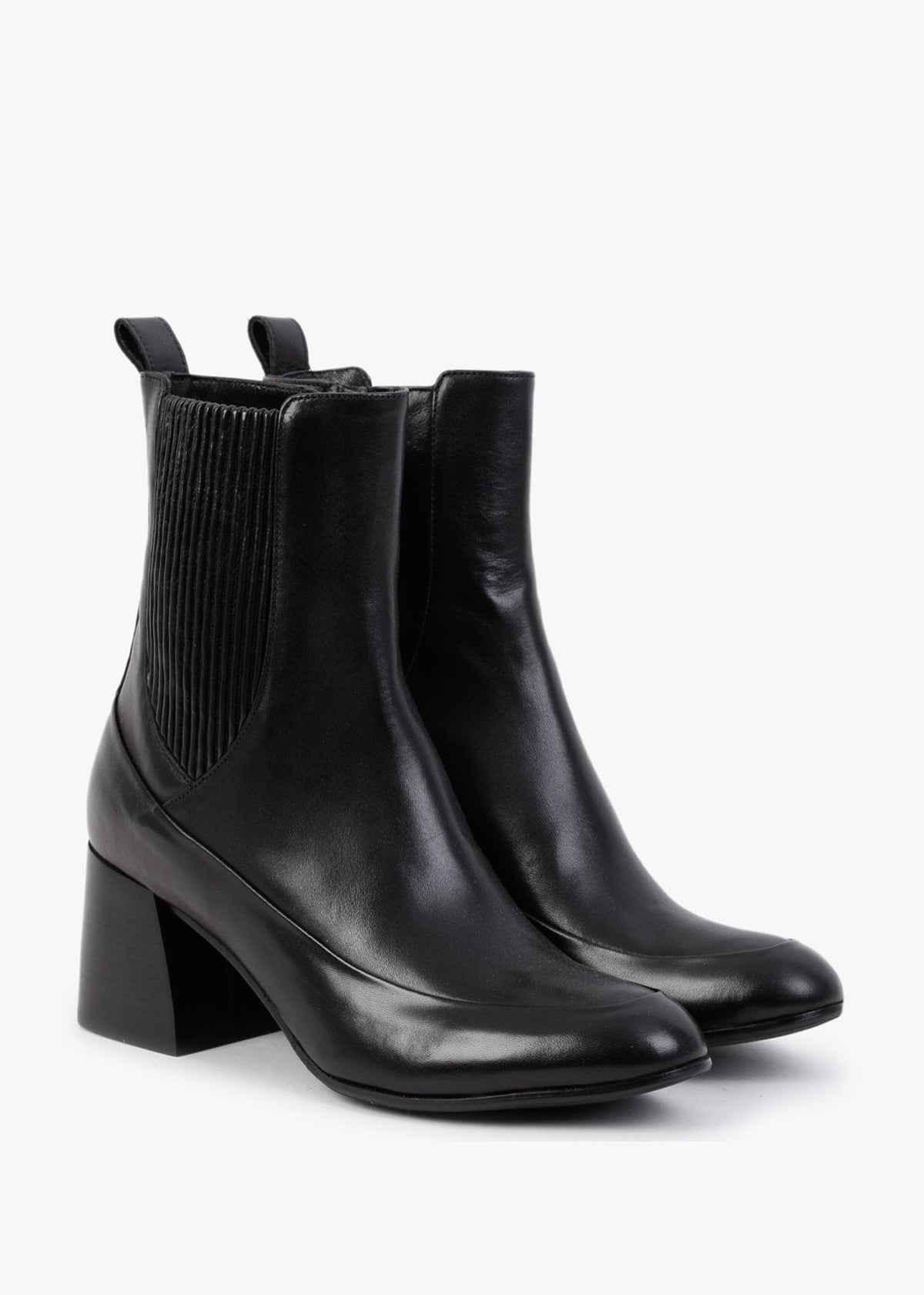 Nocky Black Leather Ankle Boots