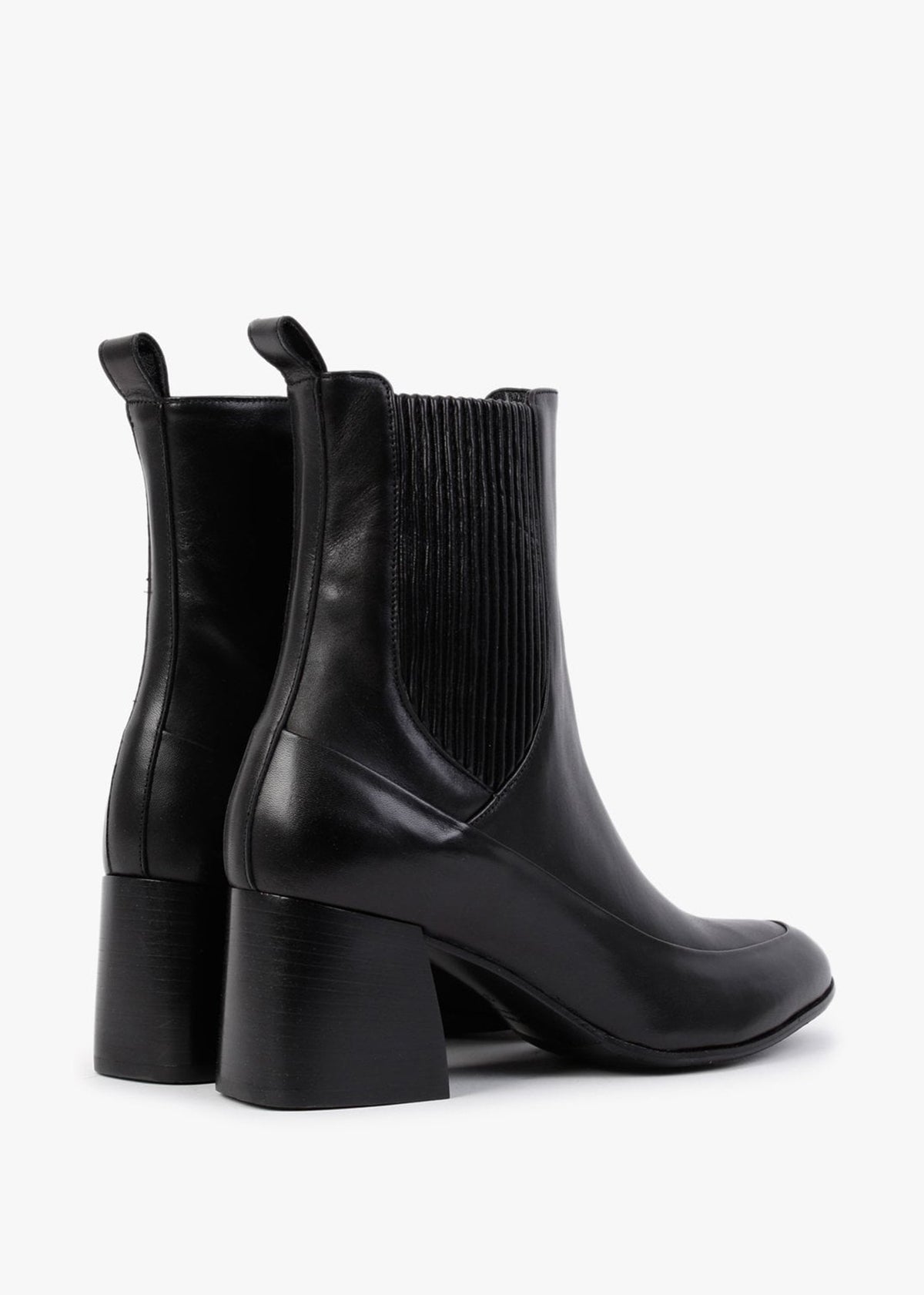 Nocky Black Leather Ankle Boots