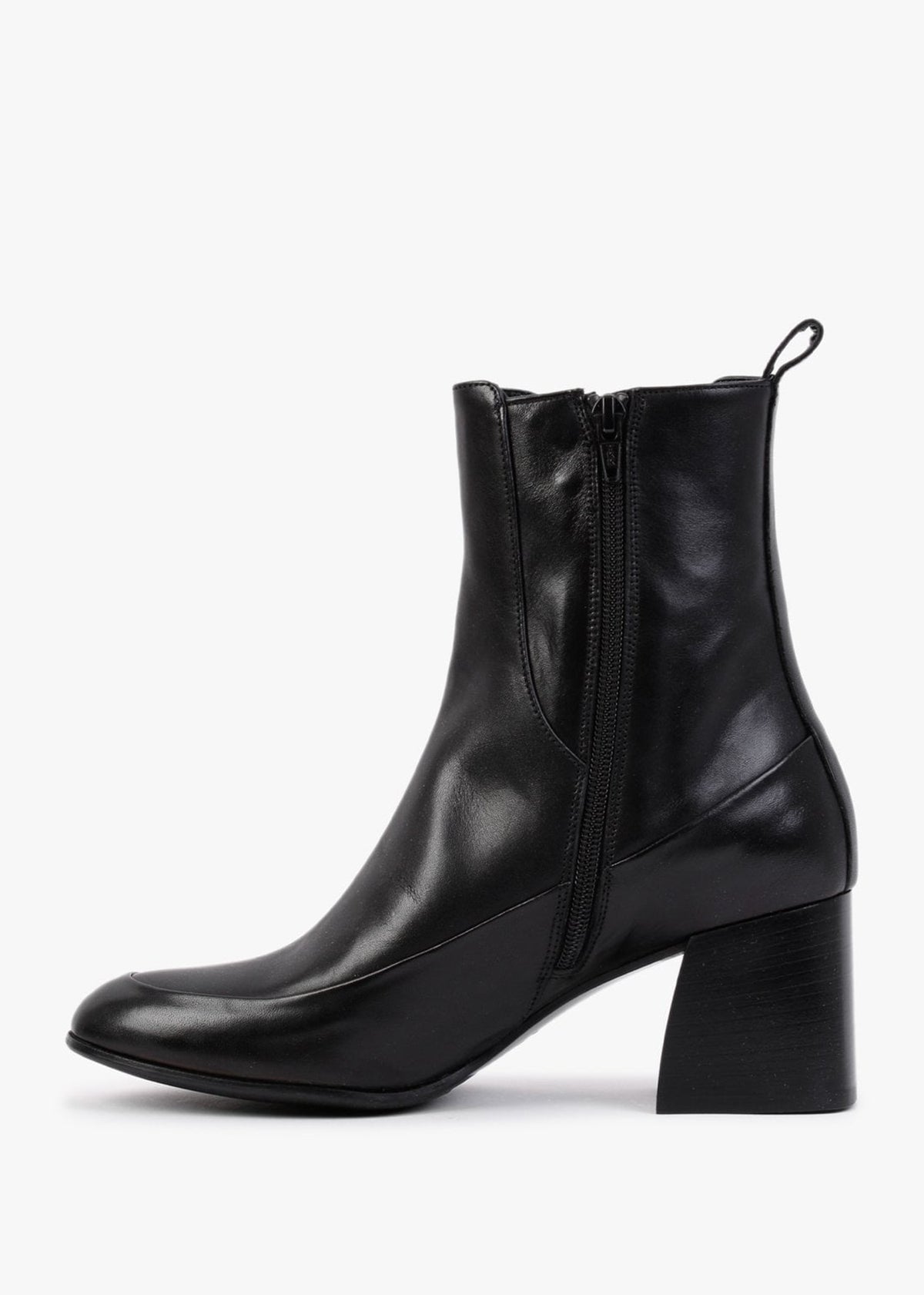 Nocky Black Leather Ankle Boots