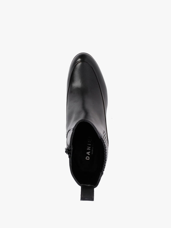 Nocky Black Leather Ankle Boots