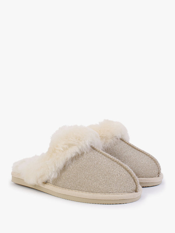 Soglit Gold Sheepskin Slippers
