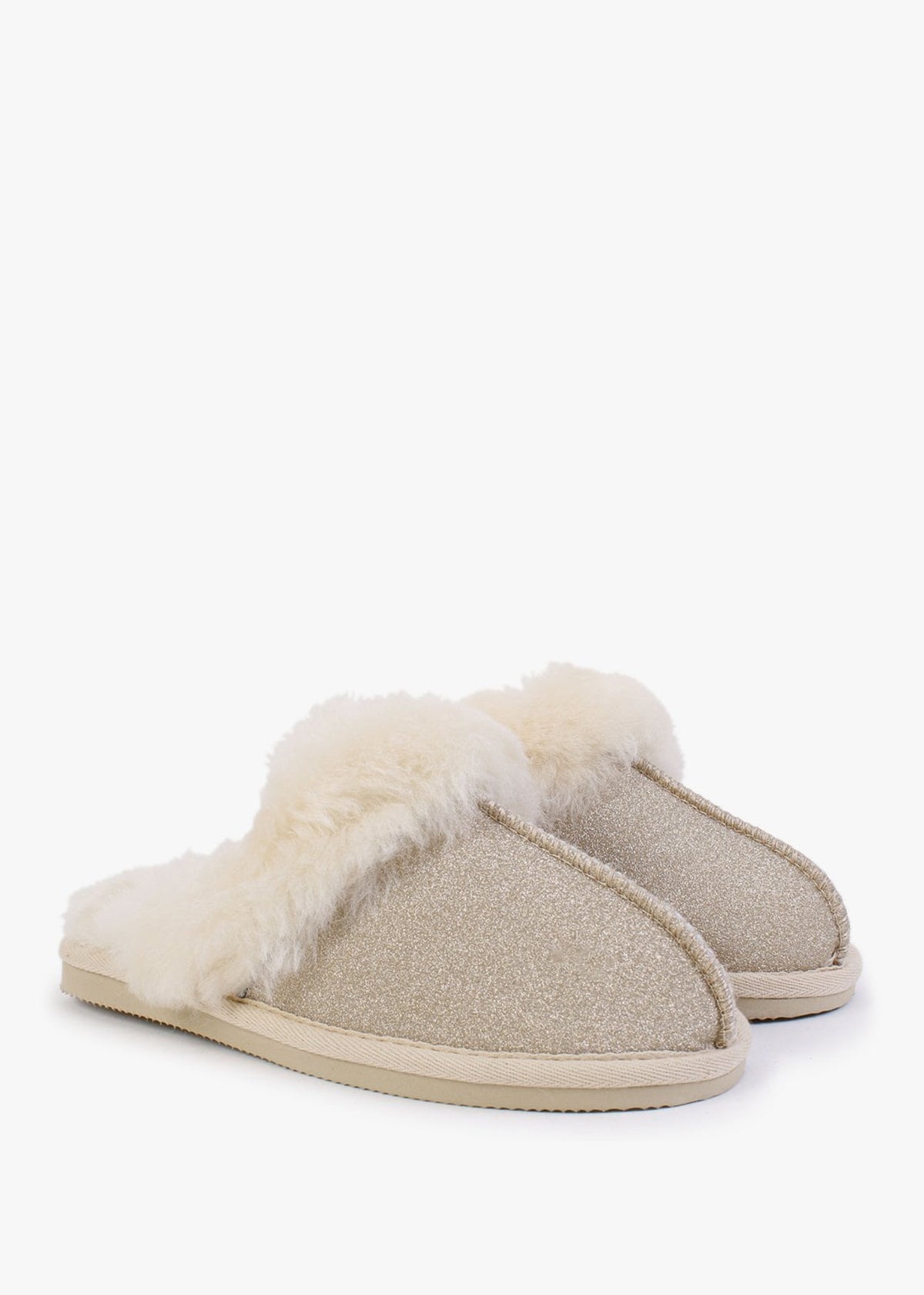Soglit Gold Sheepskin Slippers