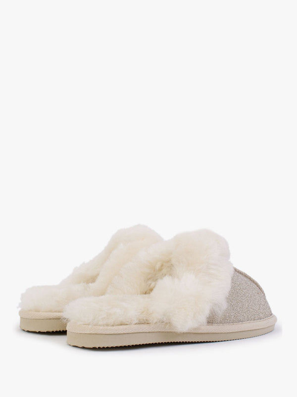 Soglit Gold Sheepskin Slippers